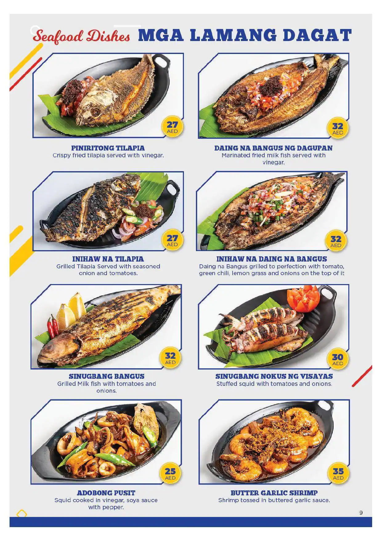 Cuisinerong Pinoy Restaurant Menu 