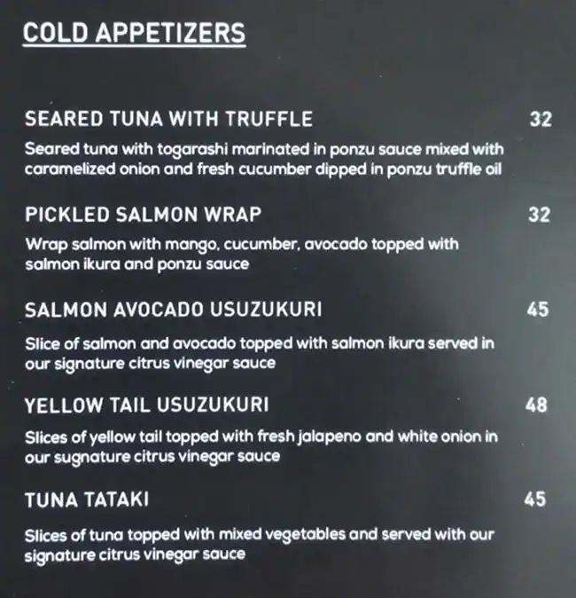 Yūgō Sushi - يوغو سوشي Menu in The Greens, Dubai 