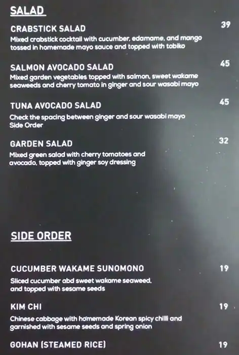 Yūgō Sushi - يوغو سوشي Menu in The Greens, Dubai 