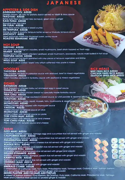 Best restaurant menu near The Walk Jumeirah Beach Residence Dubai