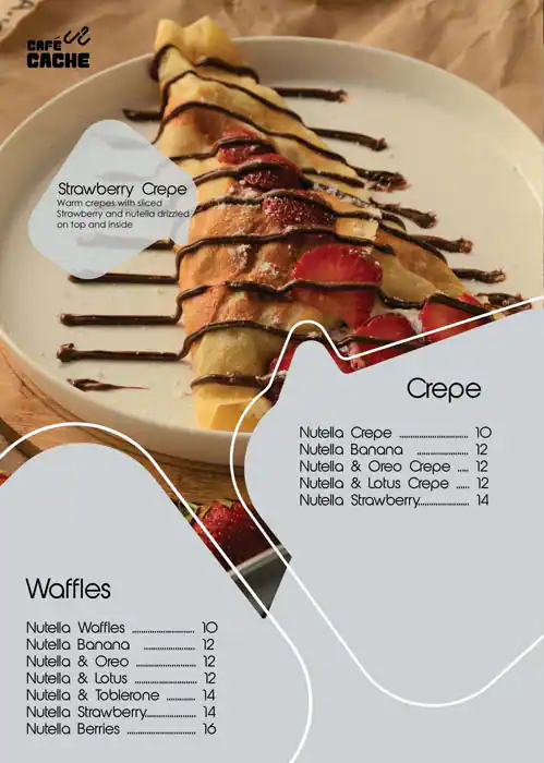 Cafe Cache Menu in Al Karama, Dubai 