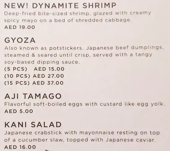 Best restaurant menu near Atlantis