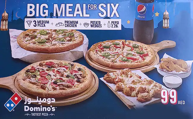 Domino's - دومينوز بيتزا Menu in Al Karama, Dubai 