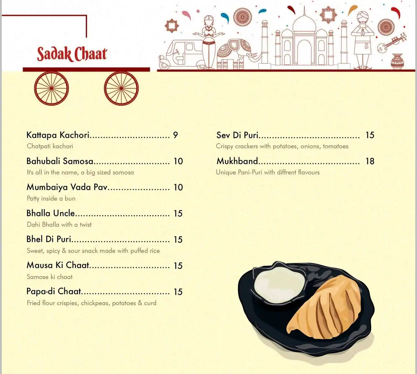 Sadak Chaap - سداك تشاب Menu in Al Karama, Dubai 