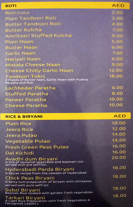 Sharda Vegetarian Restaurant Menu 