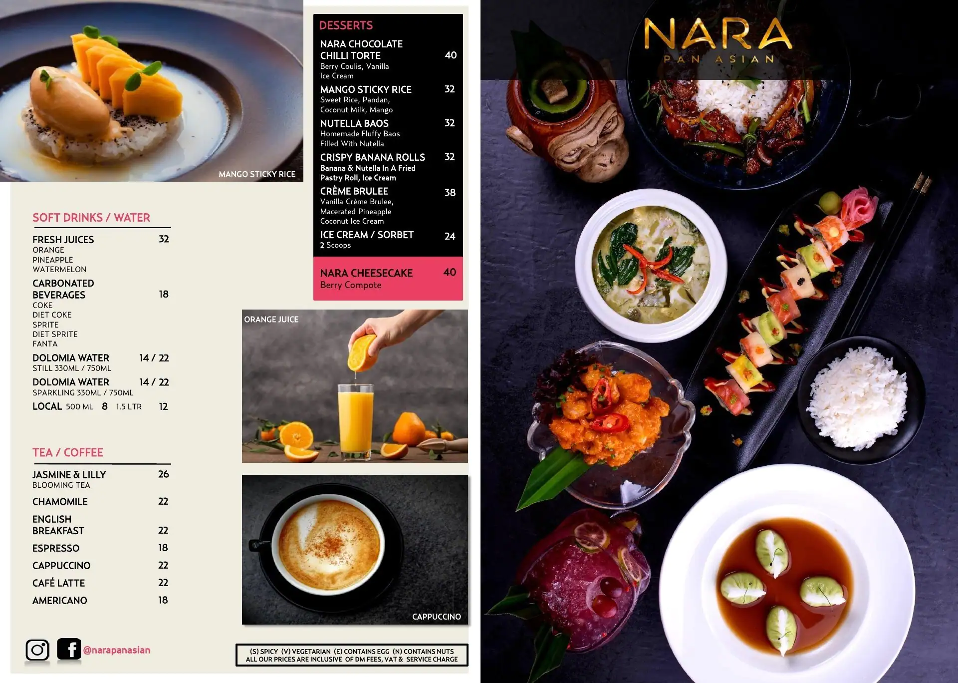 Nara Pan Asian Menu in Cluster A, Jumeirah Lake Towers, Dubai 