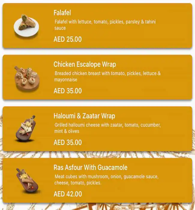 Rawabina Menu in Al Safa, Dubai 