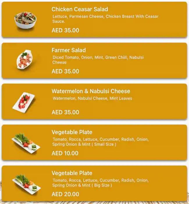 Rawabina Menu in Al Safa, Dubai 