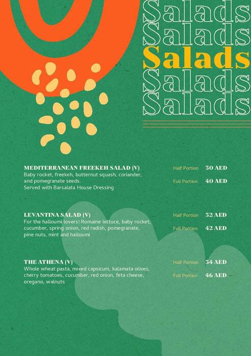 BarSalata | Salads & Healthy Bites - بارسالاتا سالاد اند هيلثي بايتس Menu 