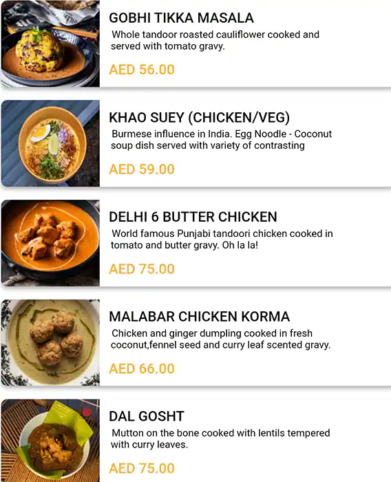 Mohalla Menu in Dubai Design District, Dubai 