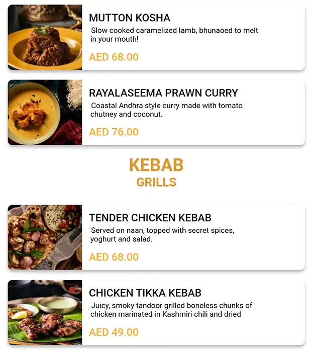 Mohalla Menu in Dubai Design District, Dubai 