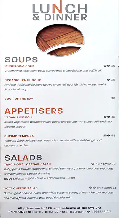 Q6 Bistro Menu in Dubai Media City, Dubai 