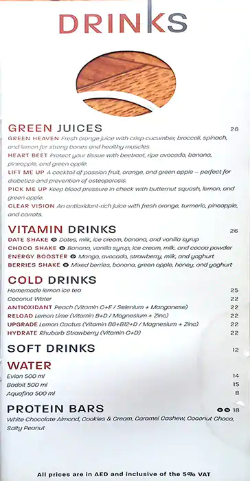 Q6 Bistro Menu in Dubai Media City, Dubai 