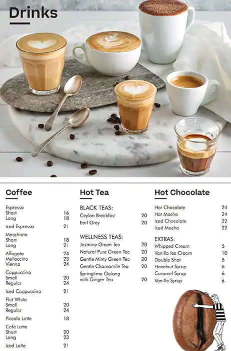 The Coffee Club Menu in Dubai Marina, Dubai 