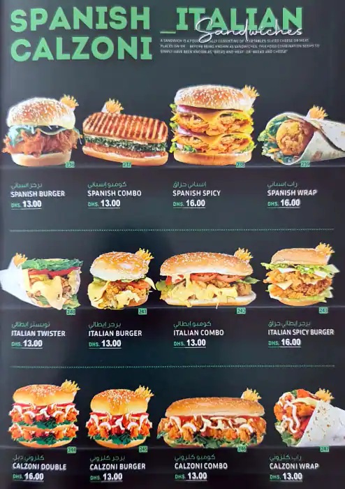 One Food Spot Menu in Mankhool, Dubai 