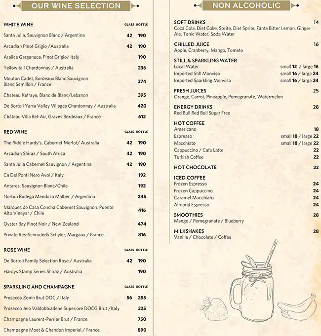 Beau Rivage Bistro Menu in Grand Millennium Hotel, Business Bay, Dubai 