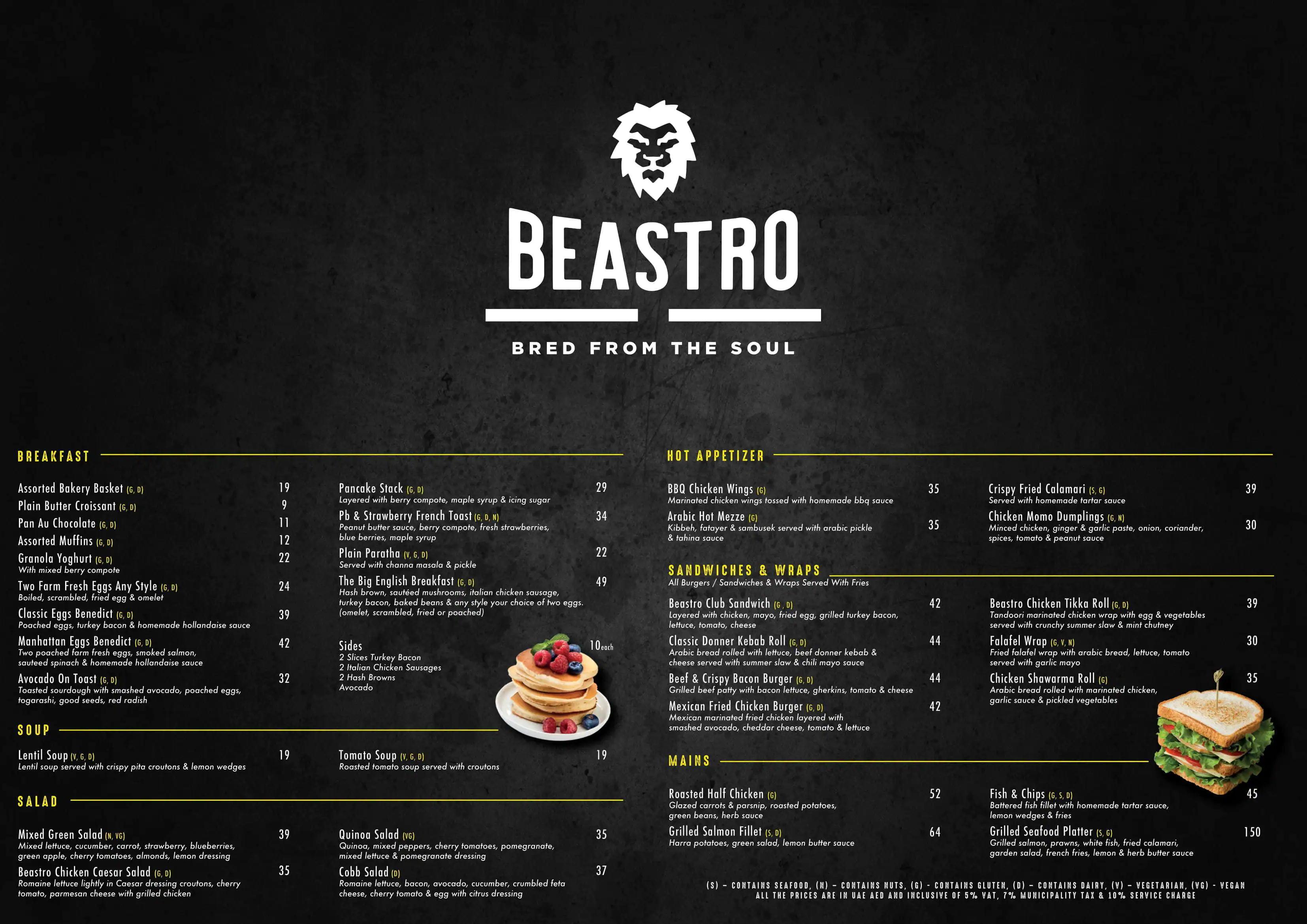 Beastro Menu in First Central Hotel Suites, Barsha Heights, Dubai 