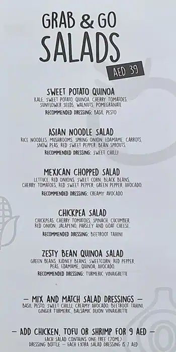 Poke and Co Menu in Motor City, Dubai 