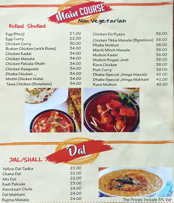 Punjabi Dhaba - بنجابى دابا Menu 