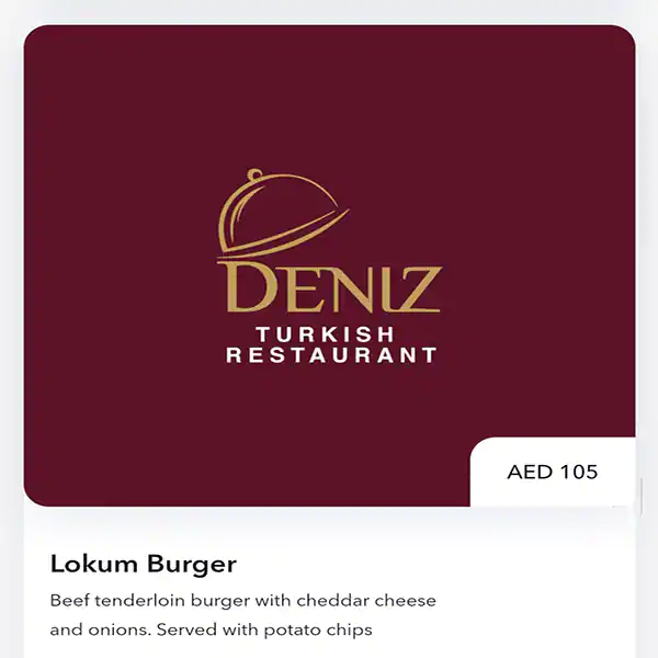 Deniz Turkish Restaurant Menu in Dubai Marina, Dubai 