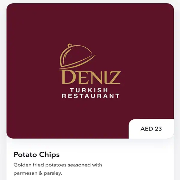 Deniz Turkish Restaurant Menu in Dubai Marina, Dubai 