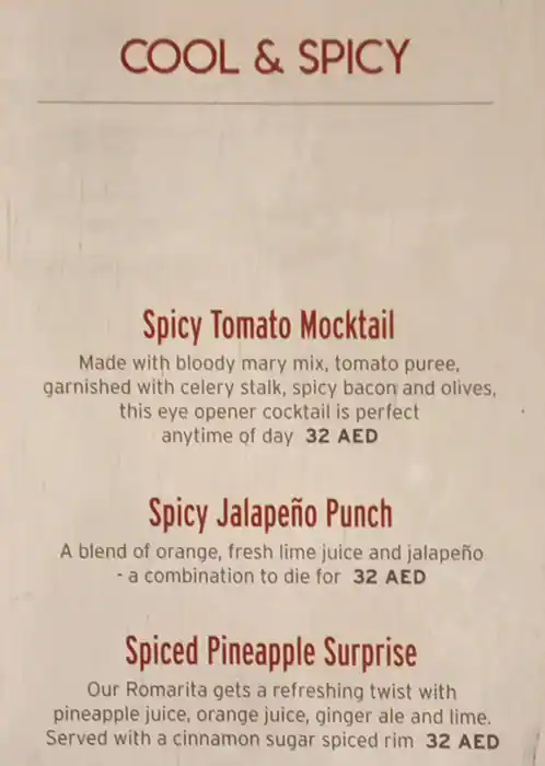 Tony Roma's Menu in  Marina Walk, Dubai Marina, Dubai 