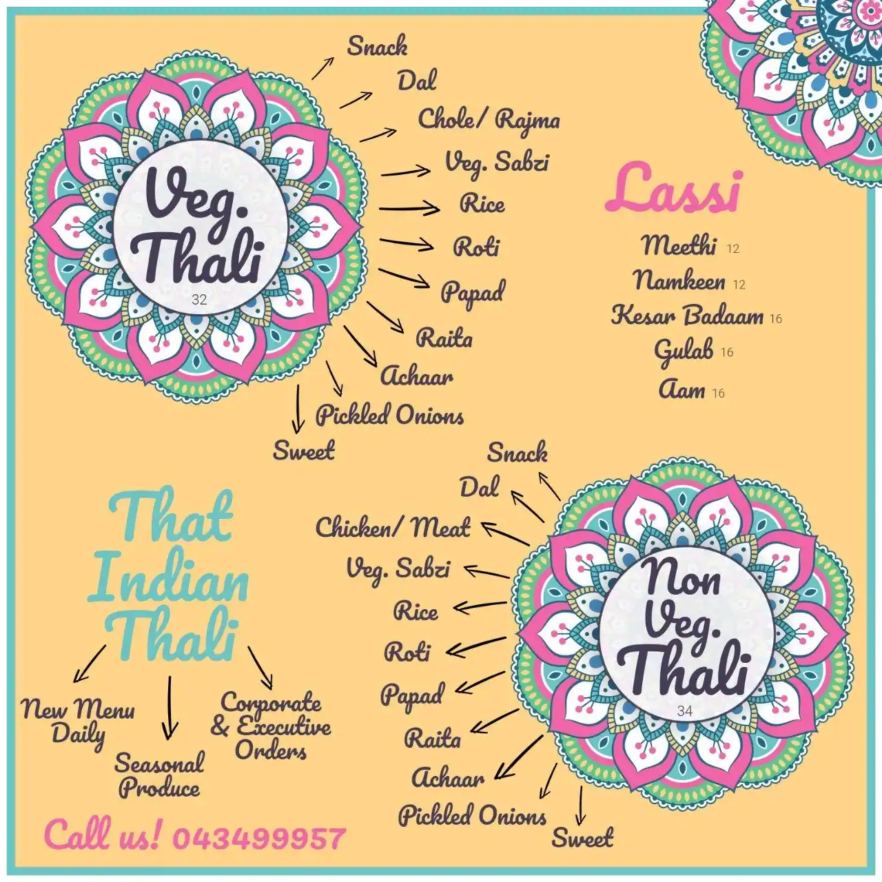 That Indian Thali Menu in Bur Dubai 