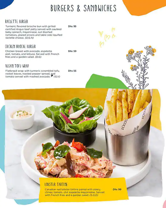 L'Occitane Café Menu in CITY WALK, Al Safa, Dubai 