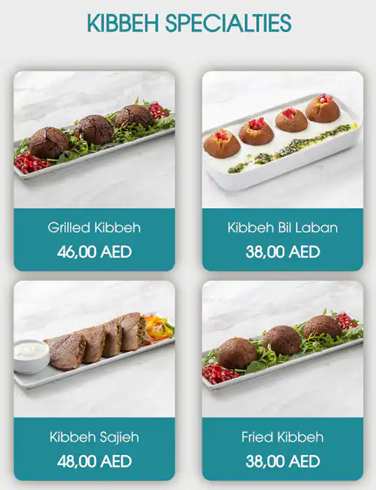 Sahelnom Restaurant Menu in Bluewaters Island, Dubai 