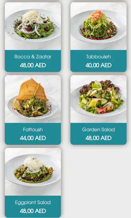 Sahelnom Restaurant Menu in Bluewaters Island, Dubai 