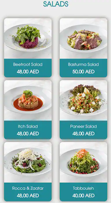 Sahelnom Restaurant Menu in Bluewaters Island, Dubai 