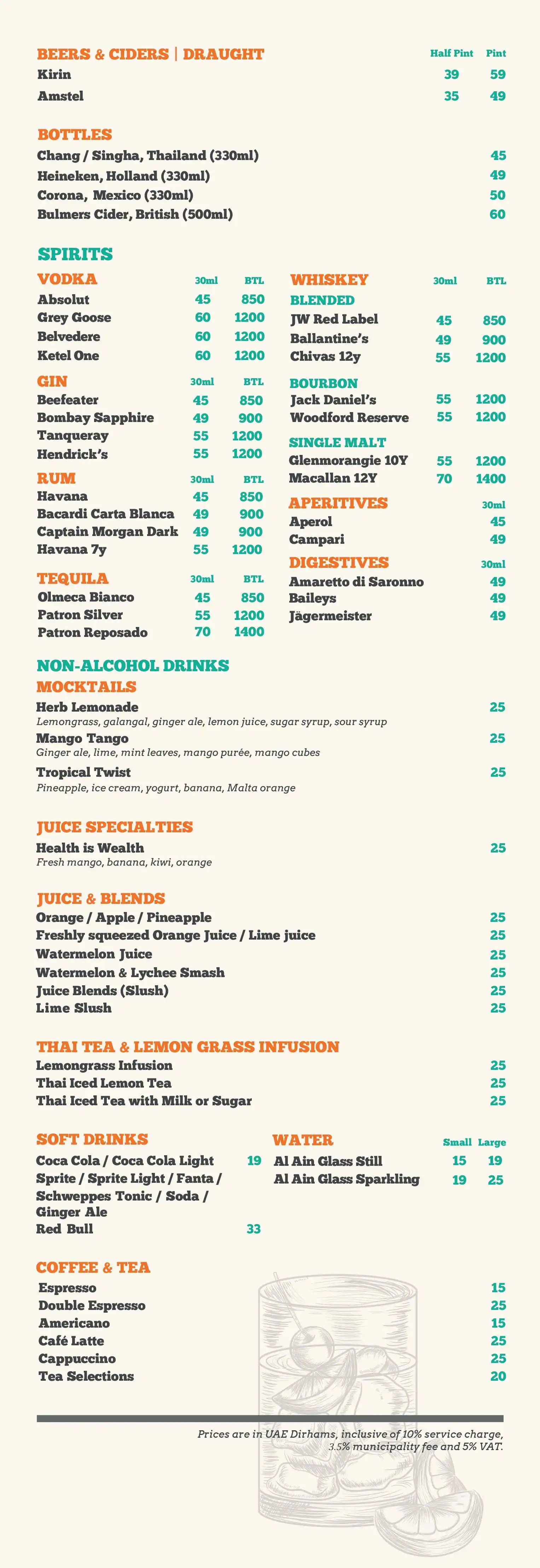 Mango Tree Thai Bistro Menu in Hilton Dubai The Walk, Jumeirah Beach Residence, Dubai 