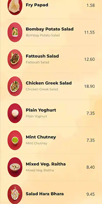 Deccan Delight Restaurant - مطعم دكان ديلايت Menu 