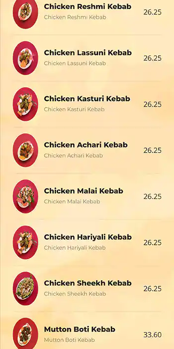 Deccan Delight Restaurant - مطعم دكان ديلايت Menu 