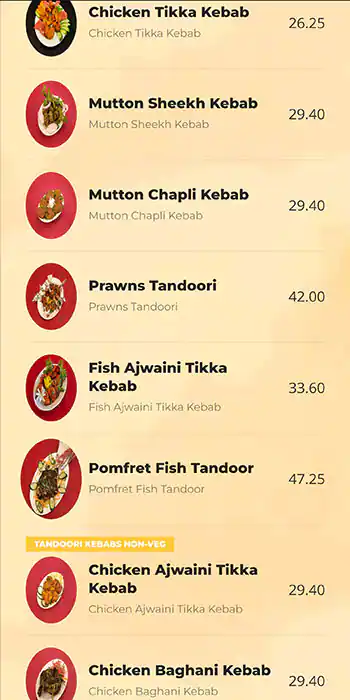 Deccan Delight Restaurant - مطعم دكان ديلايت Menu 