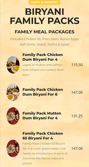 Deccan Delight Restaurant - مطعم دكان ديلايت Menu 