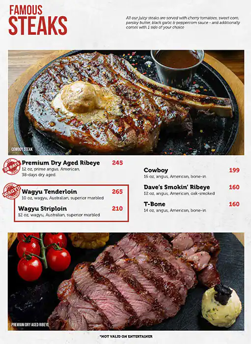 Famous Dave's Barbecue - فايموس دايفز باربيكيو Menu 