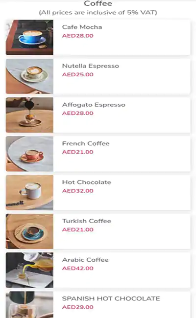 Chocomelt Menu in Ras Al Khor, Dubai 