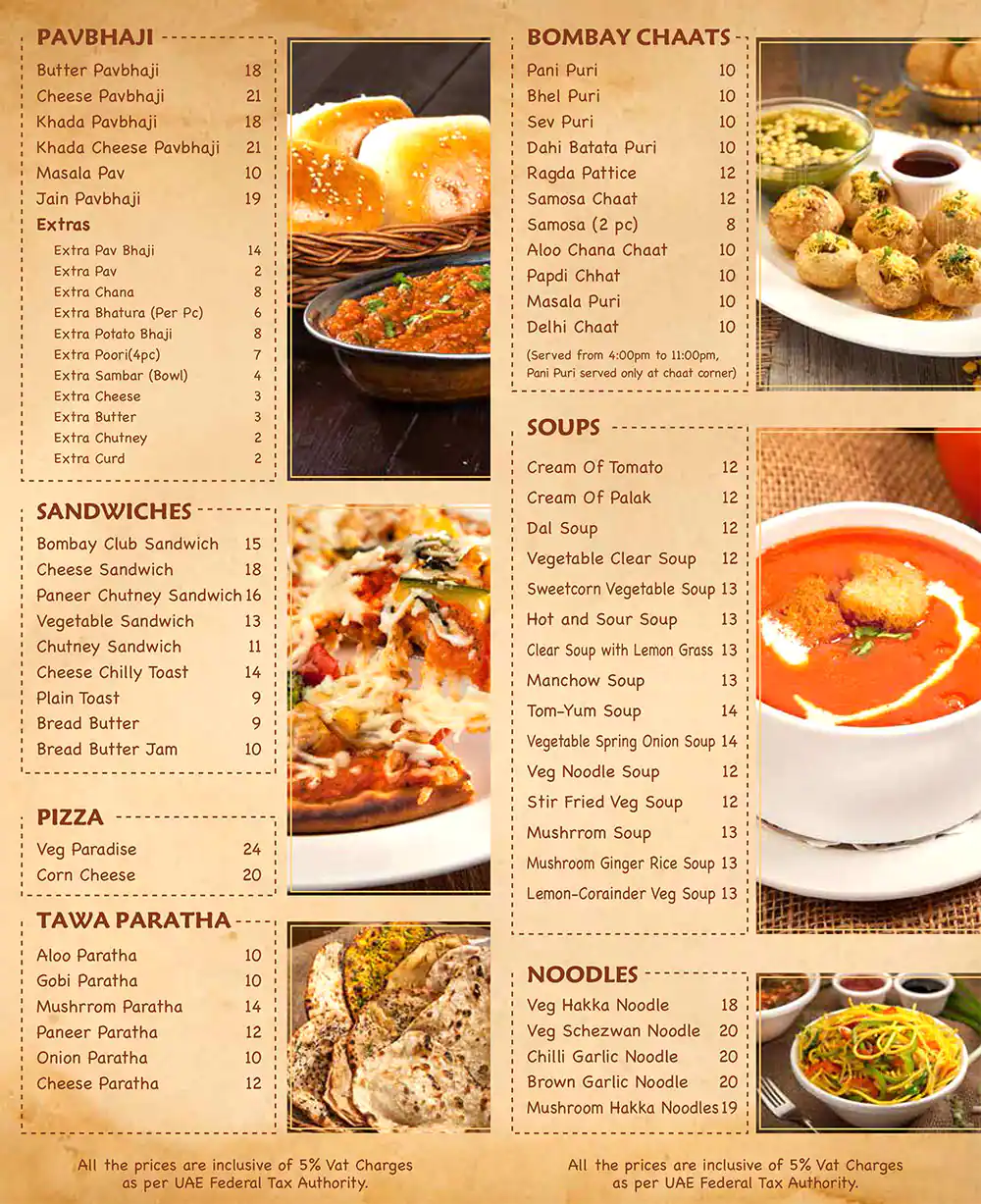 Bombay Basera Menu in Mankhool, Dubai 