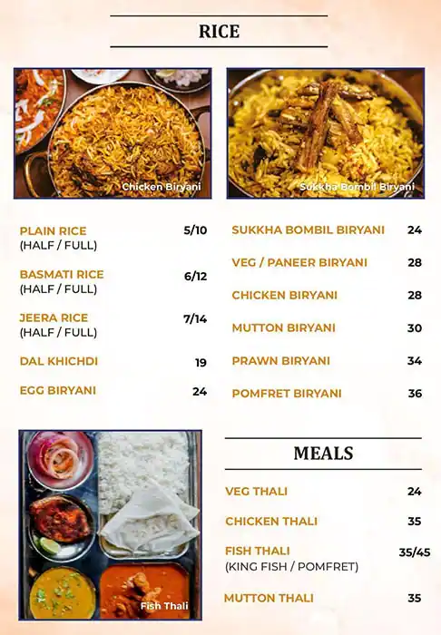 Vasai Local Restaurant - مطعم فاساي لوكل Menu 