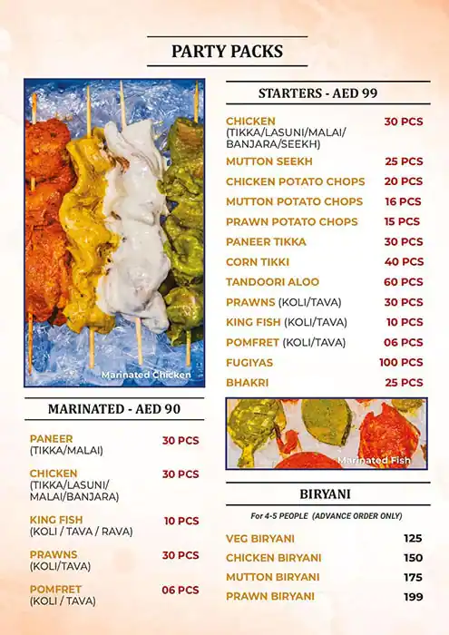 Vasai Local Restaurant - مطعم فاساي لوكل Menu 