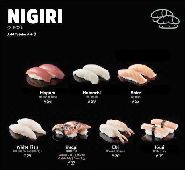 Miyabi Sushi & Bento Menu in DIFC, Dubai 