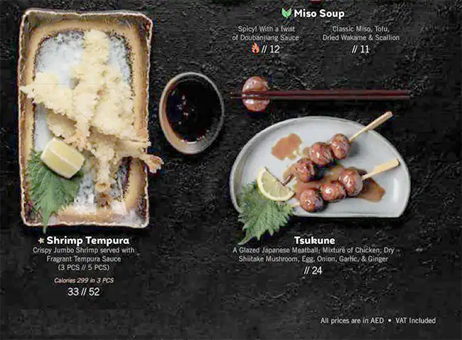 Miyabi Sushi & Bento Menu in DIFC, Dubai 