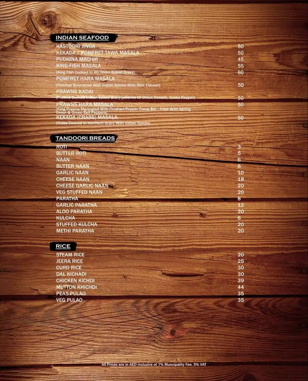 Fisherman's Hub - Orchid Vue Hotel Menu 