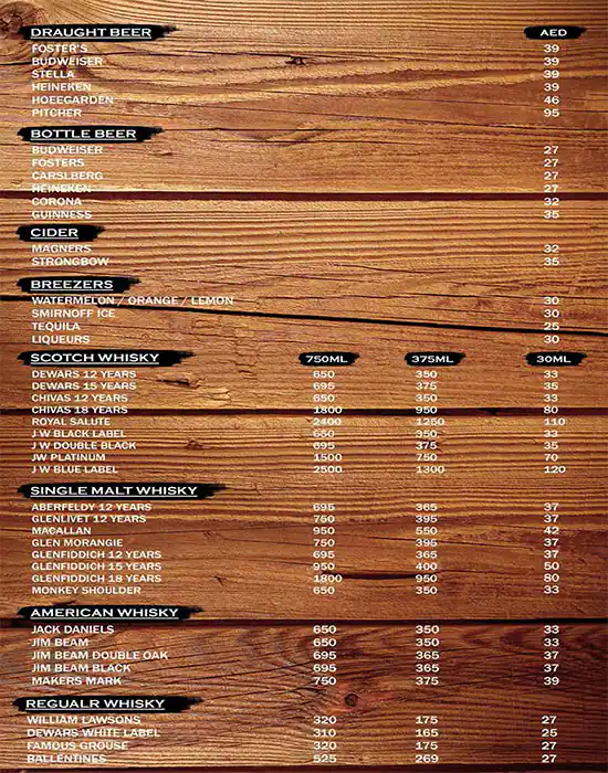 Fisherman's Hub - Orchid Vue Hotel Menu 