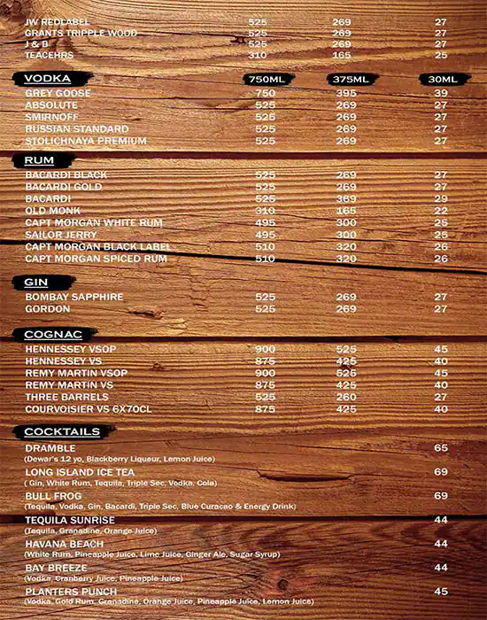 Fisherman's Hub - Orchid Vue Hotel Menu 