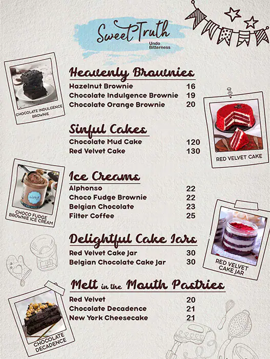 Sweet Truth - سويت تروث Menu in Burj Khalifa Area 