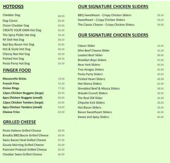 Best restaurant menu near Financial Center