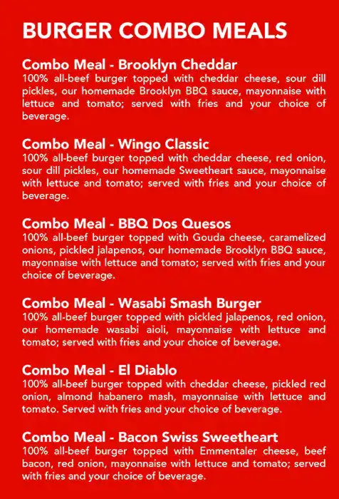 WINGO – House of Wings Menu in Barsha 