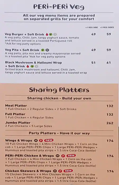 Nando's - The Dubai Mall Menu in The Dubai Mall,Downtown Dubai, Dubai 